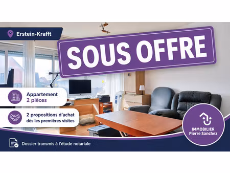 erstein-krafft 2 pièces 51.45 m² avec terrasse  ascenseur  cave  et parking collectif