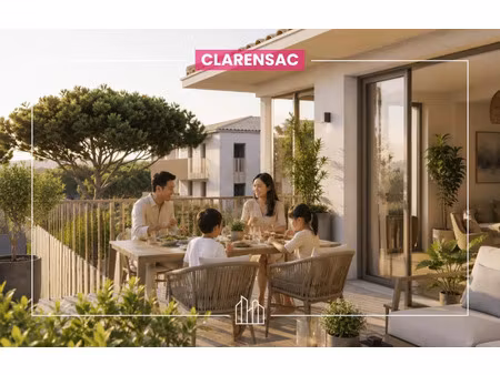 vente appartement neuf 3 pièces 64m2 clarensac - 257000 € - surface privée