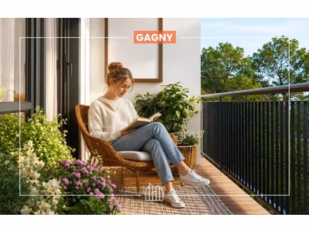 vente appartement neuf 3 pièces 59m2 gagny - 304834 € - surface privée