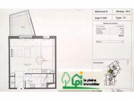 vente appartement t1 à épron (14610) : à vendre t1 / 38m² épron