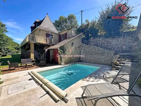 demeure de charme en pierre : habitation principale + gîte clé en main avec piscine