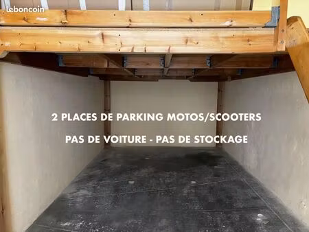 2 places moto - centre nice - pas de stockage - garage privé sécurisé