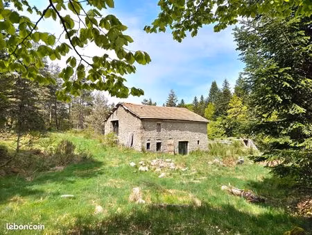 grange en pierre en cours de rénovation – 2 ha – pleine nature – ardèche
