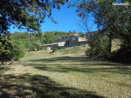 ensemble immobilier 12/14 personnes avec piscine en ardèche verte