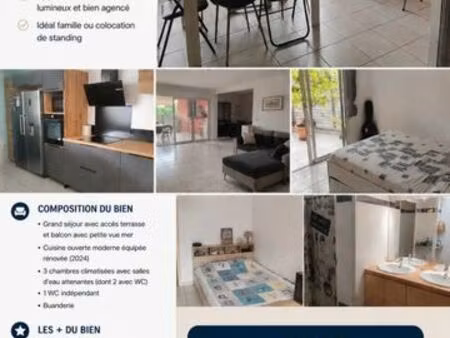 t4 meublé spacieux avec grande terrasse – redoute