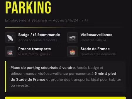 place de parking sécurisé