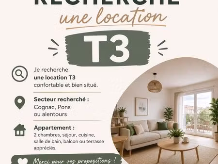 recherche location t3 maison idéalement