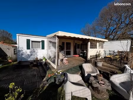 terrain de loisir avec grand mobilhome 4 saisons sur oleron