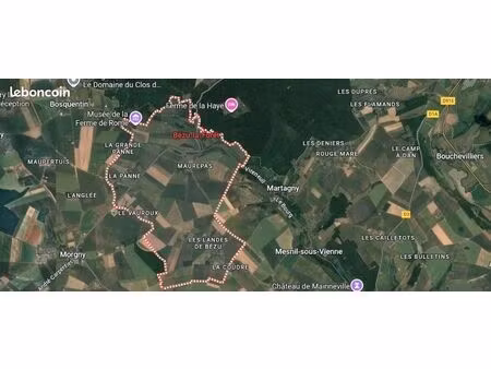 terrain 1 000 m² bezu la foret