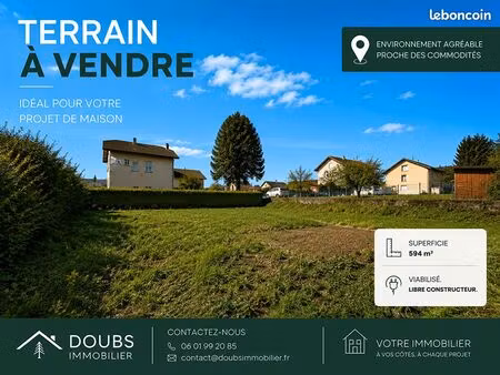 terrain 594 m² bonnétage