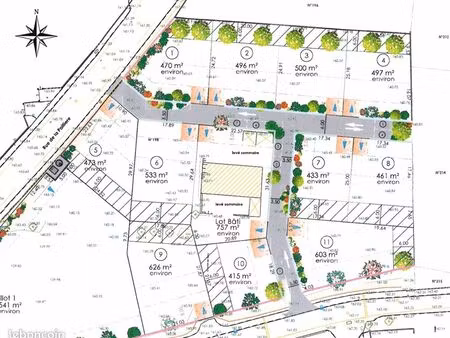 terrain 433 m² romans sur isere