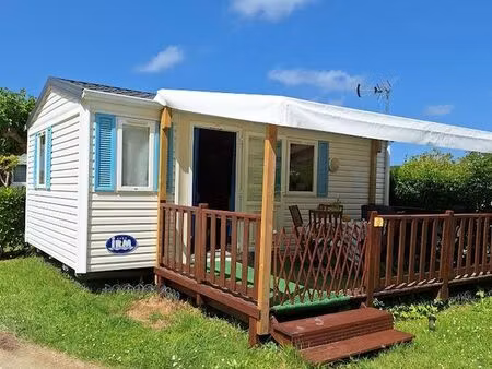 mobil homme 2 chambres avec terrasse couverte camping familial proche de royan