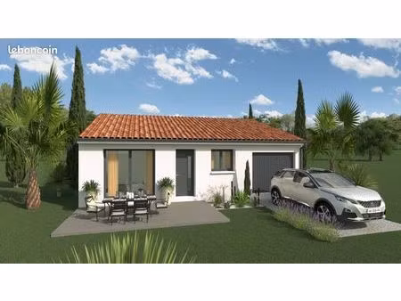 maison contemporaine neuve 83 m² avec garage sur terrain viabilisé de 300 m²