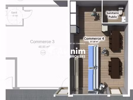 local commercial 37 m² sainte-anne