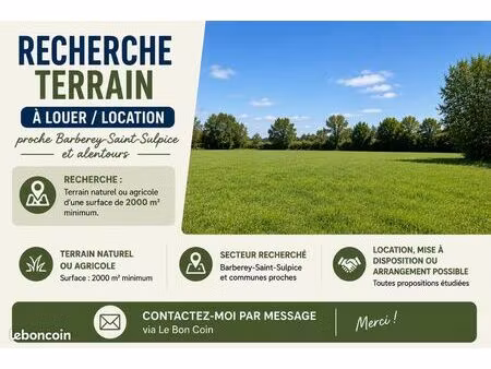 recherche terrain à louer