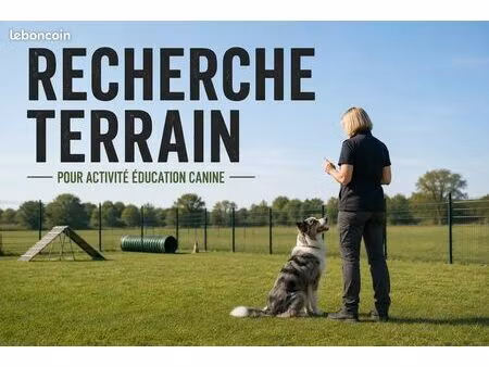 recherche terrain agricole / de loisir pour activité éducation canine