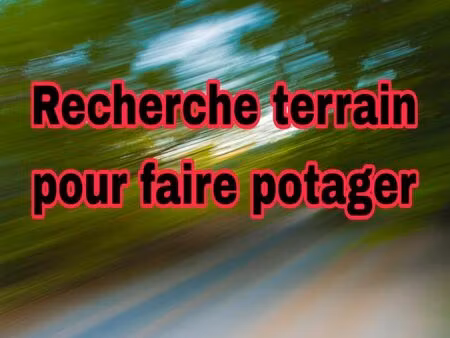 cherche terrain pour potager