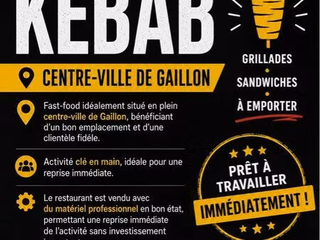 à vendre – fonds de commerce kebab