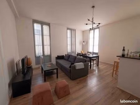 t3 meublé à louer au mois - 90m2 - balcon