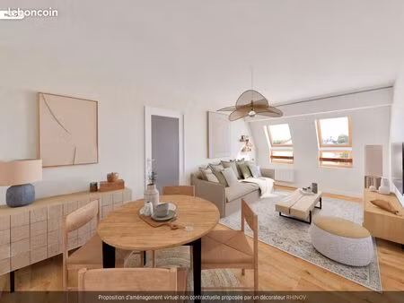 villers sous saint leu : appartement 2 pièces de 52 m²