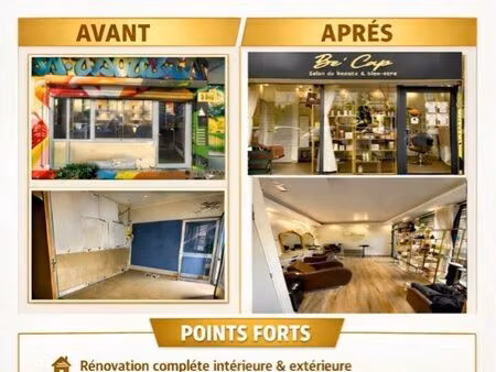 fonds de commerce à vendre – salon de coiffure rénové