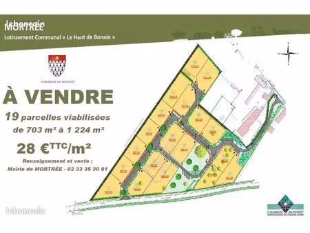 terrain viabilisé à mortrée