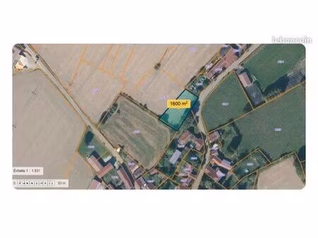 terrain constructible viabilisé 1600m2