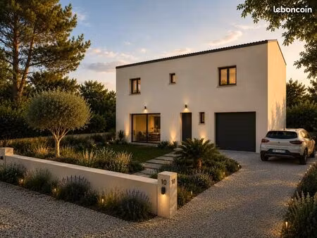 maison neuve familiale de 100 m² avec 4 chambres et garage sur terrain viabilisé de 623 m²