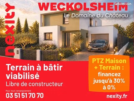 nouveau terrain constructible à weckolsheim  près de colmar