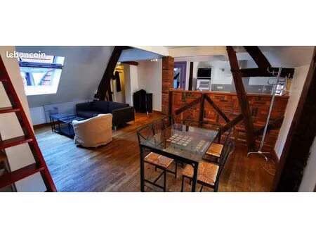 grand f3 duplex meublé en centre-ville