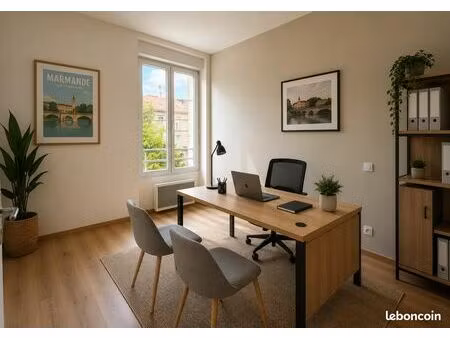 bureaux 55 m² rénovés + parking gratuit centre marmande