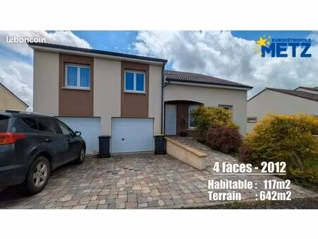 maison individuelle 4 faces – 117 m² – terrain 640 m² – vernéville (eurométropole de metz)
