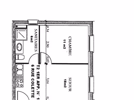 appartement f2 1er etage