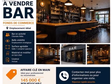 bar à vendre