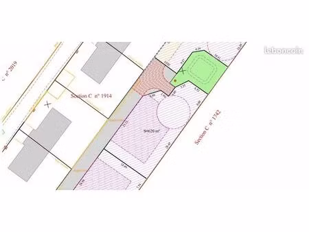 terrain à bâtir viabilisé 620m² - larnavey