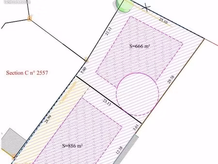 terrain à bâtir viabilisé 666m² - larnavey