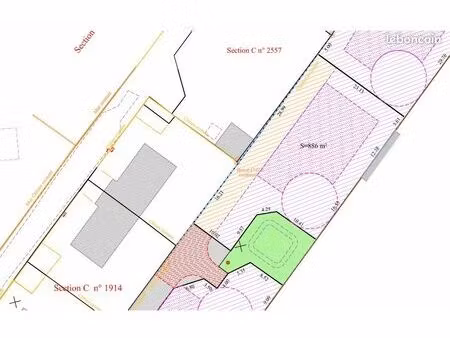 terrain à bâtir viabilisé 886m² - larnavey