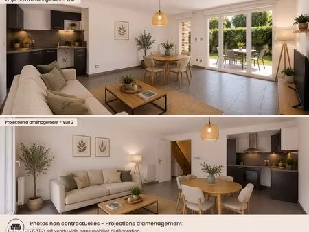 maison familiale récente 91 m² – résidence sécurisée avec jardin  garage et salle de sport