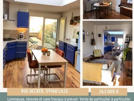 maison 5 pièces  87 m2  metro lomme-lambersart