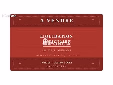 vente judiciaire — au plus offrant immeuble mixte — bar tabac jeux + logement - proche bar