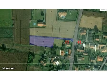 terrain constructible sur juillan de 2849 m² à 74/m²