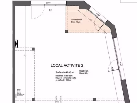 croix - local d'activités 57m2