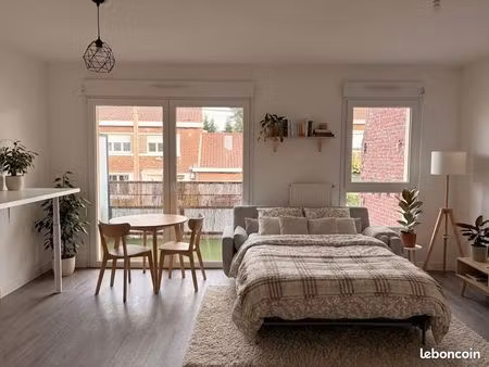 studio lumineux 32 m² avec terrasse et parking - lys-lez-lanno