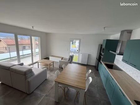 appartement t3 meublé - résidence récente centre st just chaleyssin