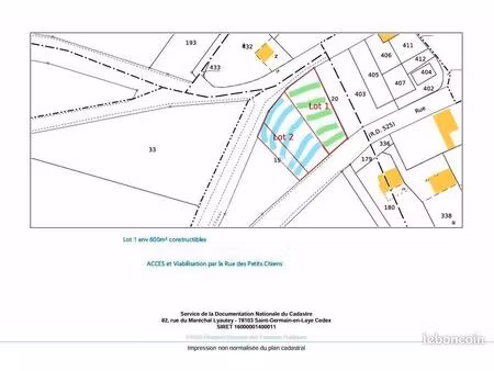 terrain 600 m² prouvais