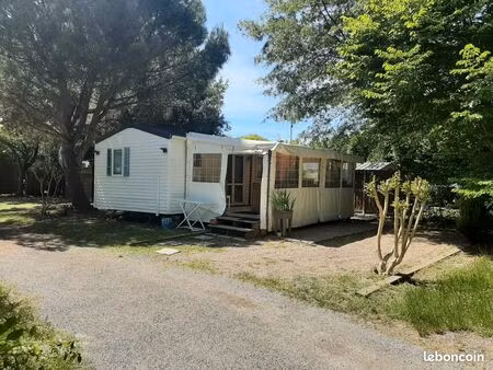 mobilhome sur camping municipal ouvert à l'année