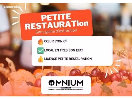 fonds de commerce restaurant 35 m²