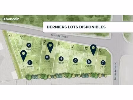 a saisir - derniers terrains viabilisés et libres de constructeurs à brem-sur-mer (85)
