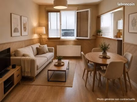 appartement t3 61 2 m² – place de bretten – résidence sécurisée – fort potentiel