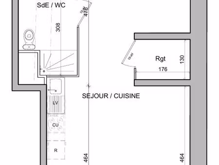 grand studio avec jardin